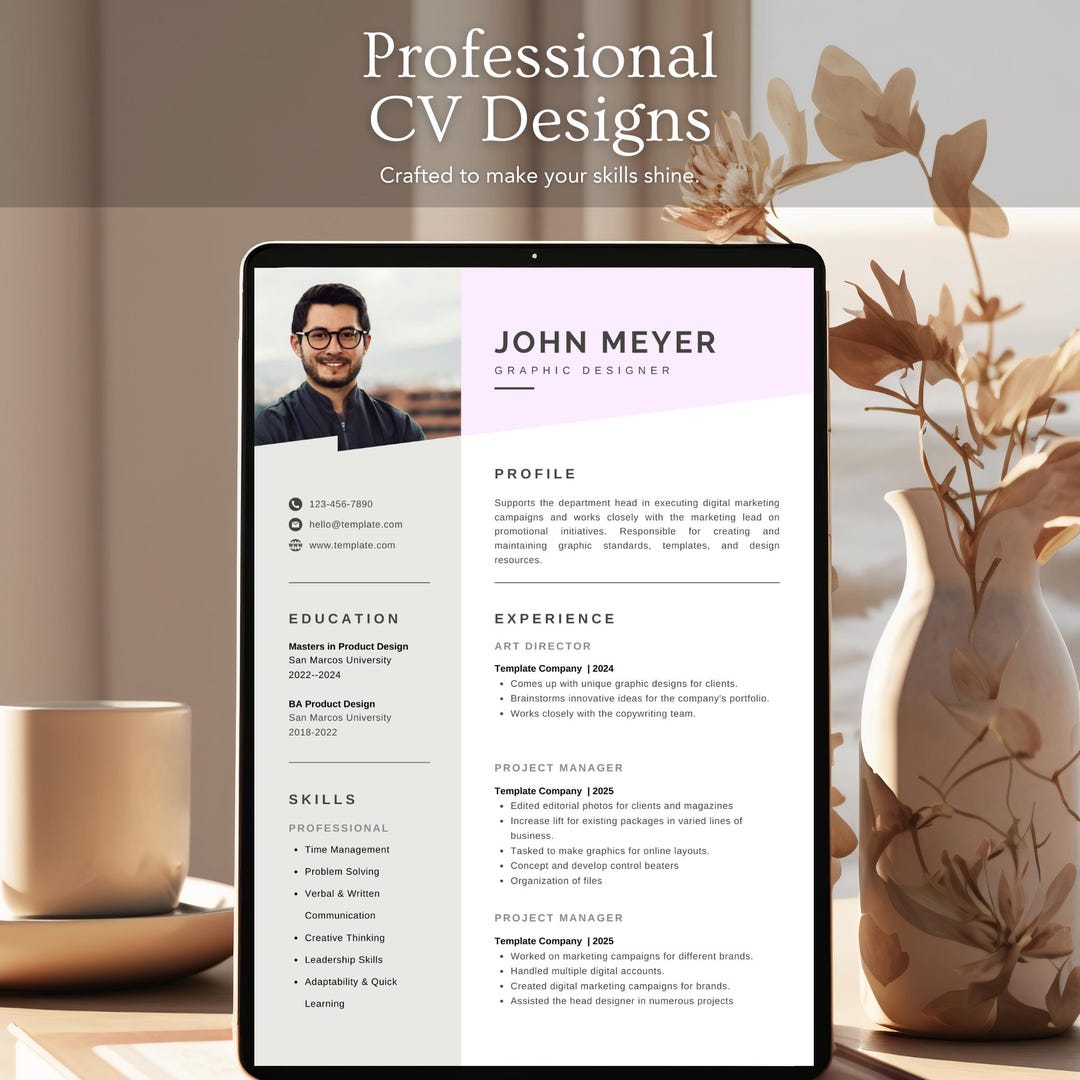 ATS Resume Template | Modern CV Design (instant Download PDF Access ...