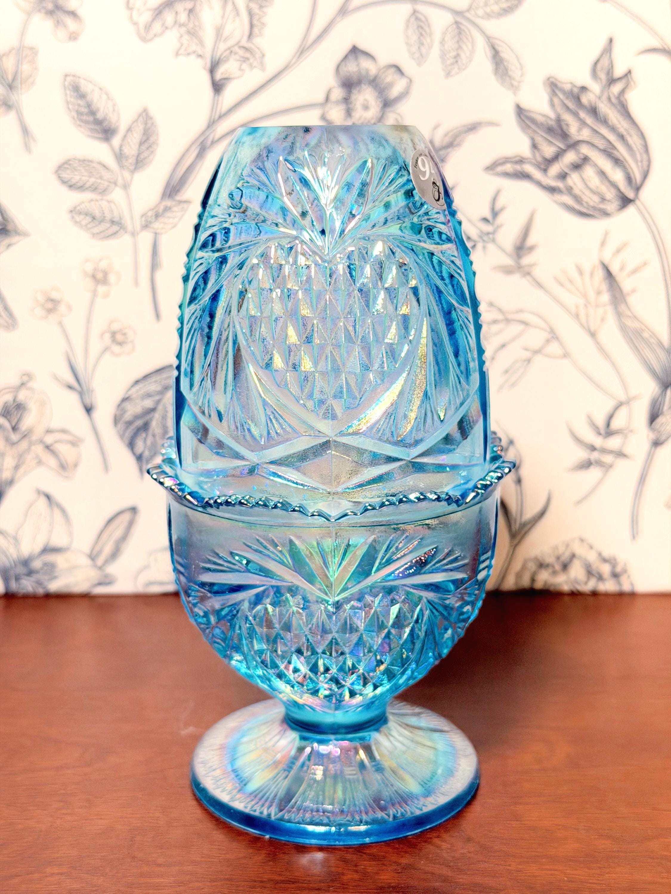Fenton Blue Lamp - Etsy