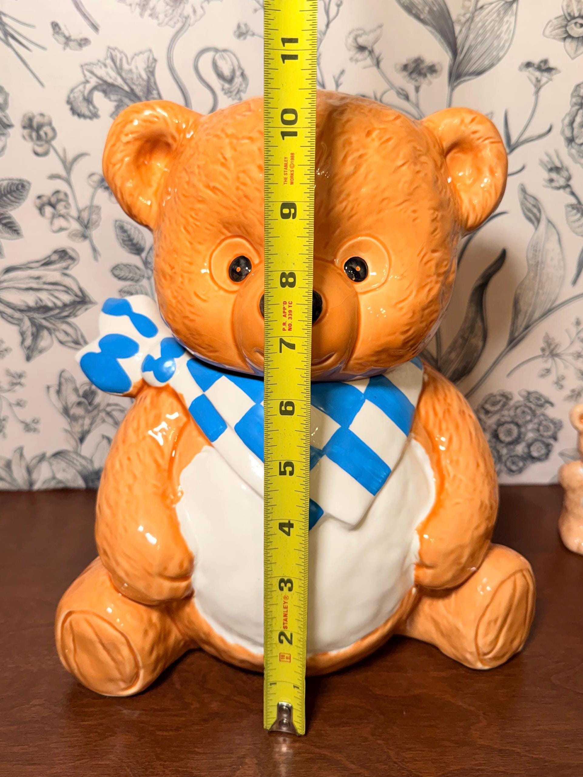 Vintage Teddy Bear Cookie Jar | Matching Salt & Pepper Shakers | 3