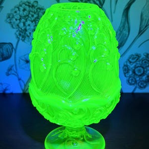 Vintage Fenton Opalescent Lily of the Valley Uranium Glass Fairy