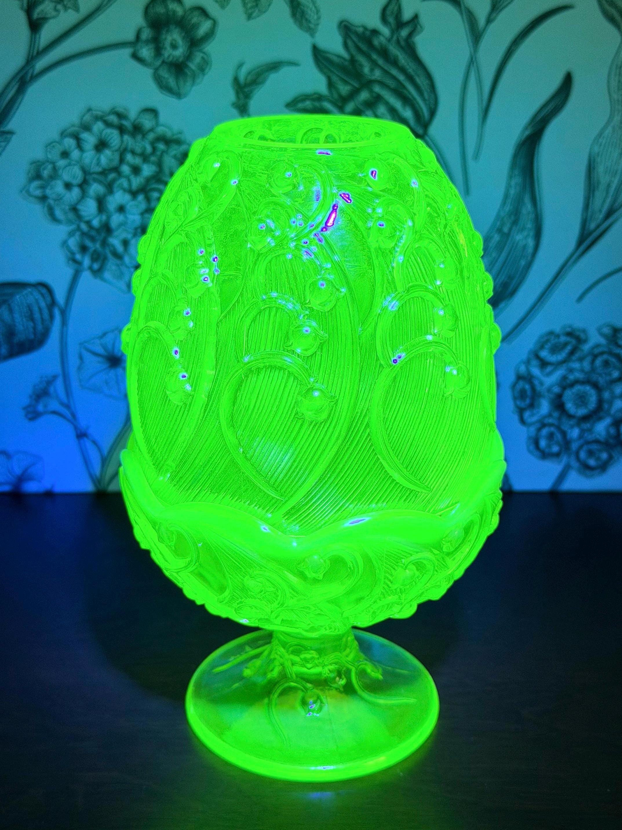 Vintage Fenton Opalescent Lily of the Valley Uranium Glass Fairy