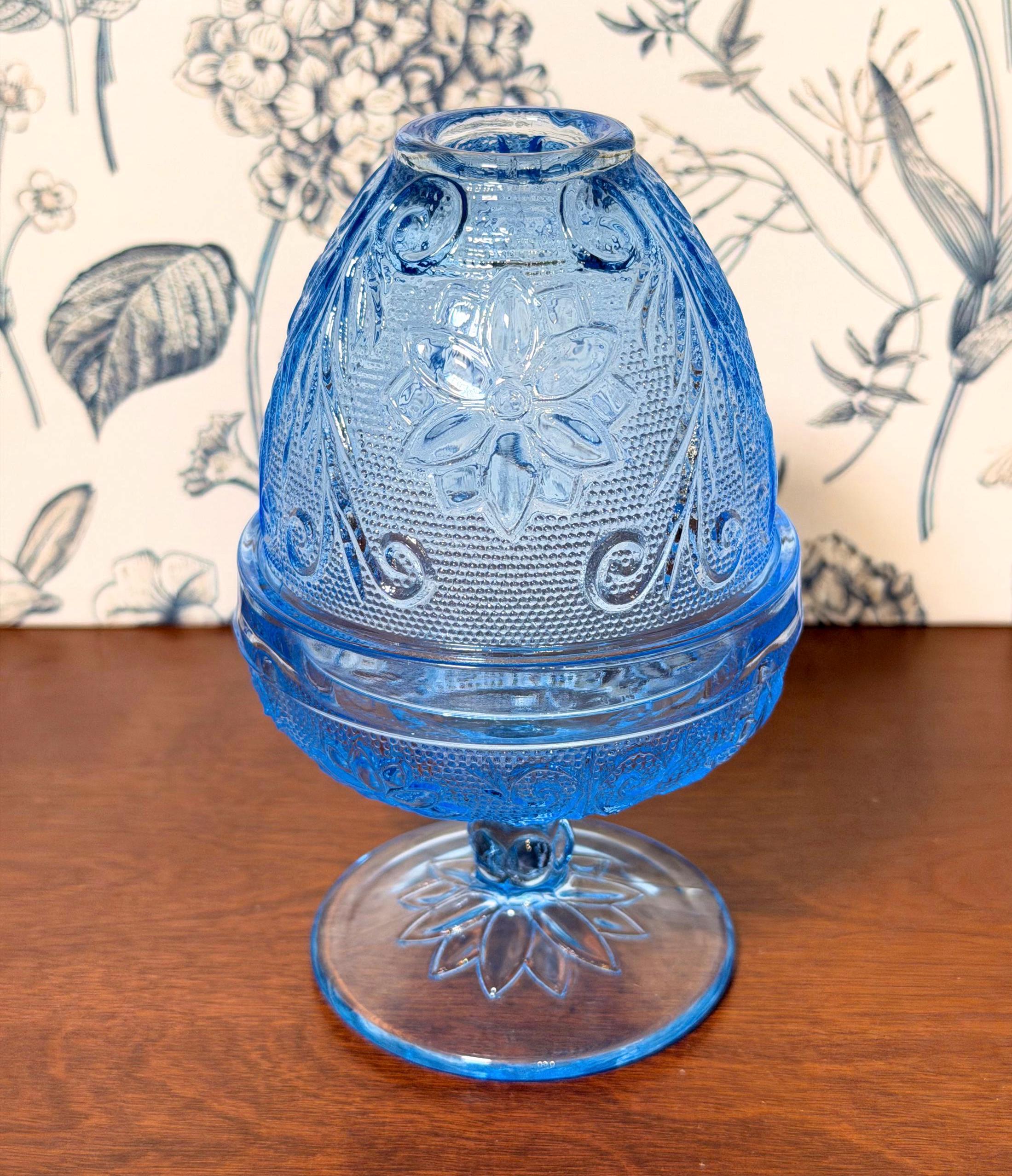 Indiana Glass Blue Fairy Lamp - Etsy