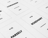 Spice Jar Labels Printable – Minimalist Pantry Labels – Kitchen Organization – Editable PDF – Instant Download