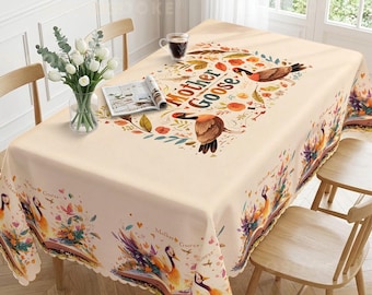 Happy Mother's Day Cat Family Tablecloth, Cozy Kitten Mom Dining Decor