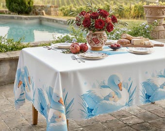 Rustic Americana Patchwork Tablecloth 4th of July Flag & Sunflower Independence Day Summer Party Decor Country Patriotic Table Cover