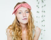 Vintage wire headband, dolly bow headband, turban headband, twisted wire headband, retro headband , dolly bow, red headband