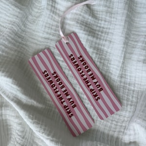 Skip the Flowers Buy Me Books Bookmark | Aesthetic Quote Bookmark | Cute Booktok Gift | Minimalist Romance Reader Gift | Cute Bookmark