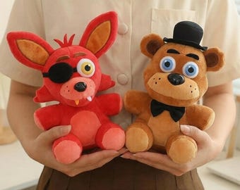 フレディ・ファズベアーズ・ピザのギフトぬいぐるみ | 18cm 手作りゴールデンフレディ、フレディ、フォクシー、ボニー、チカのぬいぐるみ