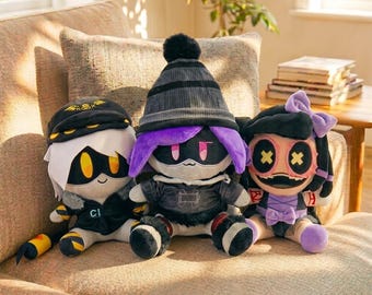 Murder Drones Plush Toy Set | Handmade 20-30cm Uzi, N & Cyn Stuffed Animals | Cute Indie Animation Robot Gift for Fans
