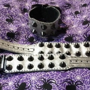 soft metallic leather cuff bracelet