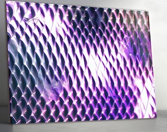 Tempered Glass Wall Art - Extra Large Wall Art - Abstract Purple Geometric Decor - Modern Crystal Mandala Wall Art - Unique Luxury Gift