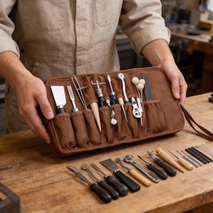 Herramientas para trabajar el cuero, Juego de herramientas para cuero, Kit de herramientas para manualidades de cuero, Kit para trabajar el cuero, Suministros para manualidades de cuero, Regalo para marroquineros