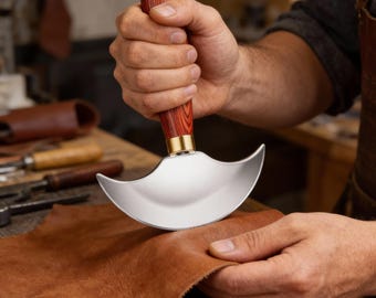 Leather skiving knife, Leather cutting knife, Leather working knife, Leather working tool, Gift for leather worker, Leather working supplies