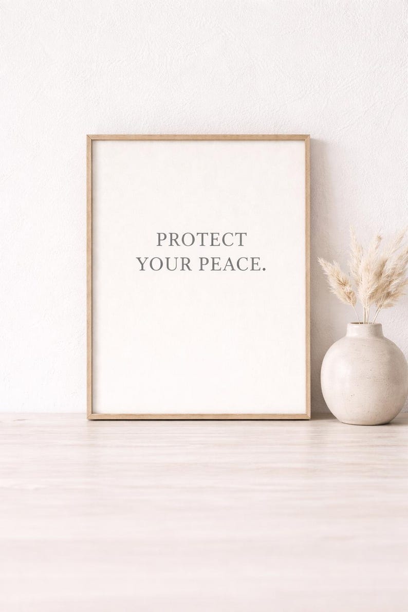 Let Them Wall Art – Minimalist Quote Poster – Self Love Decor – Neutral ...