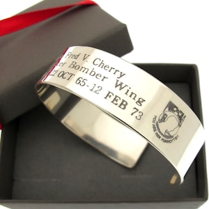 POW MIA Memorial Bracelet / Vietnam War / Korean War / WWII
