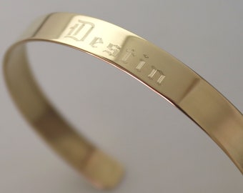Personalized Mens Name Bracelet Engraved Gold Cuff Bracelet for Men Boyfriend Gift Husband Gift Engraved Dad Gift Custom Bangle
