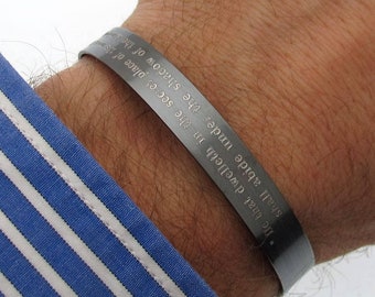Custom Memorial bracelet Remembrance Cuff Bracelet in Remembrance Gift Kia Cuff Bracelet Personalized KIA SSgt gift military husband gift