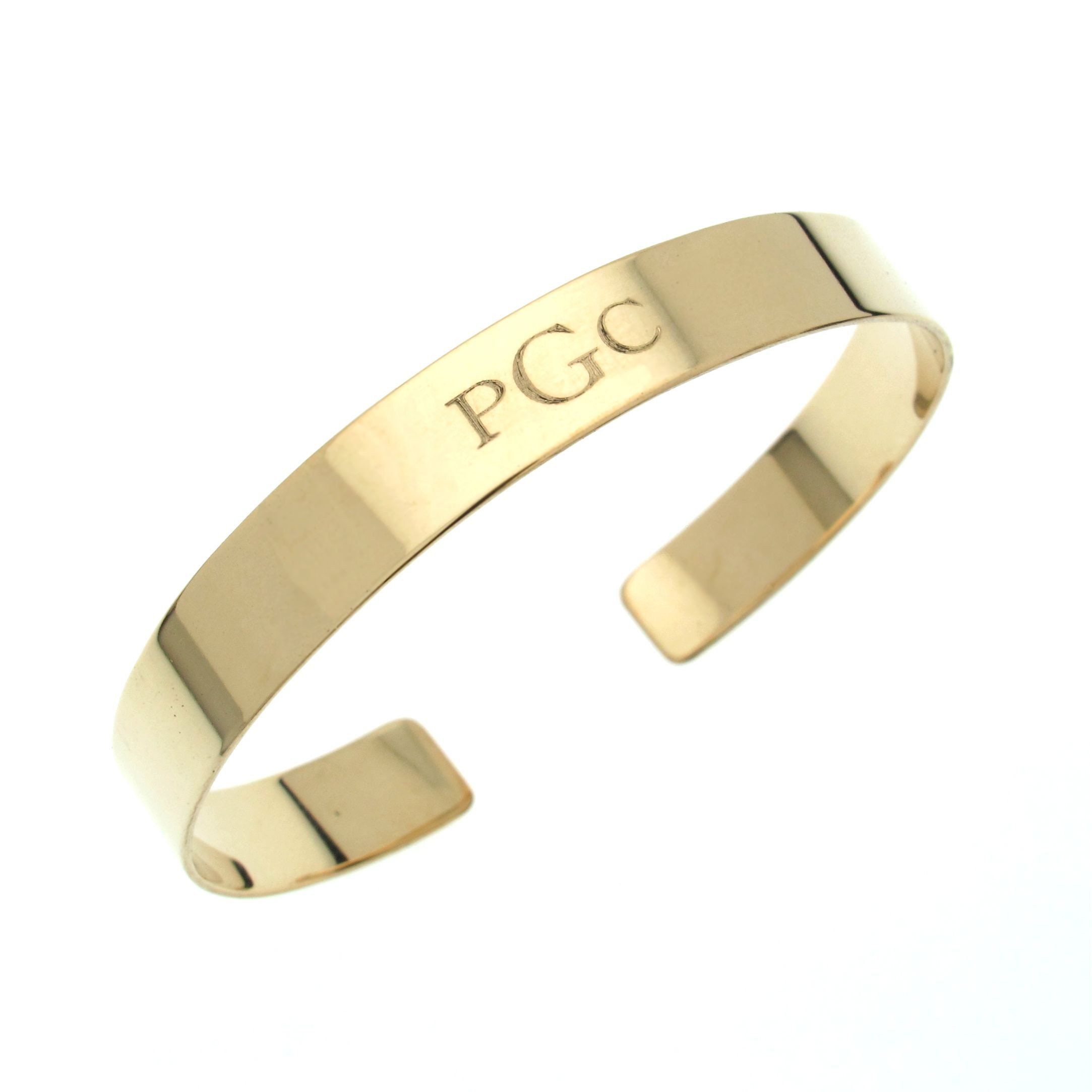 Personalized Mens Gold Cuff Husband Monogram Gift Details about   Initials Bracelet for men 