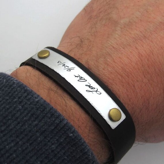 Handwriting Bracelet for Mens Personalized Signature Bracelet | Etsy