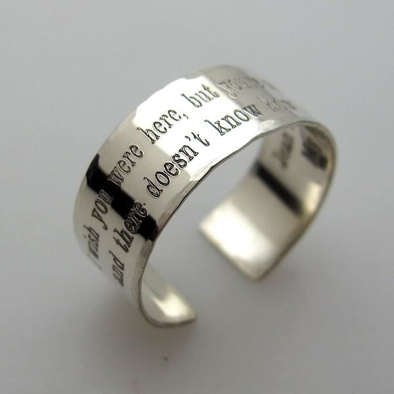 Mens Inspirational Ring Quote Men's Ring Custom Band Solid Etsy