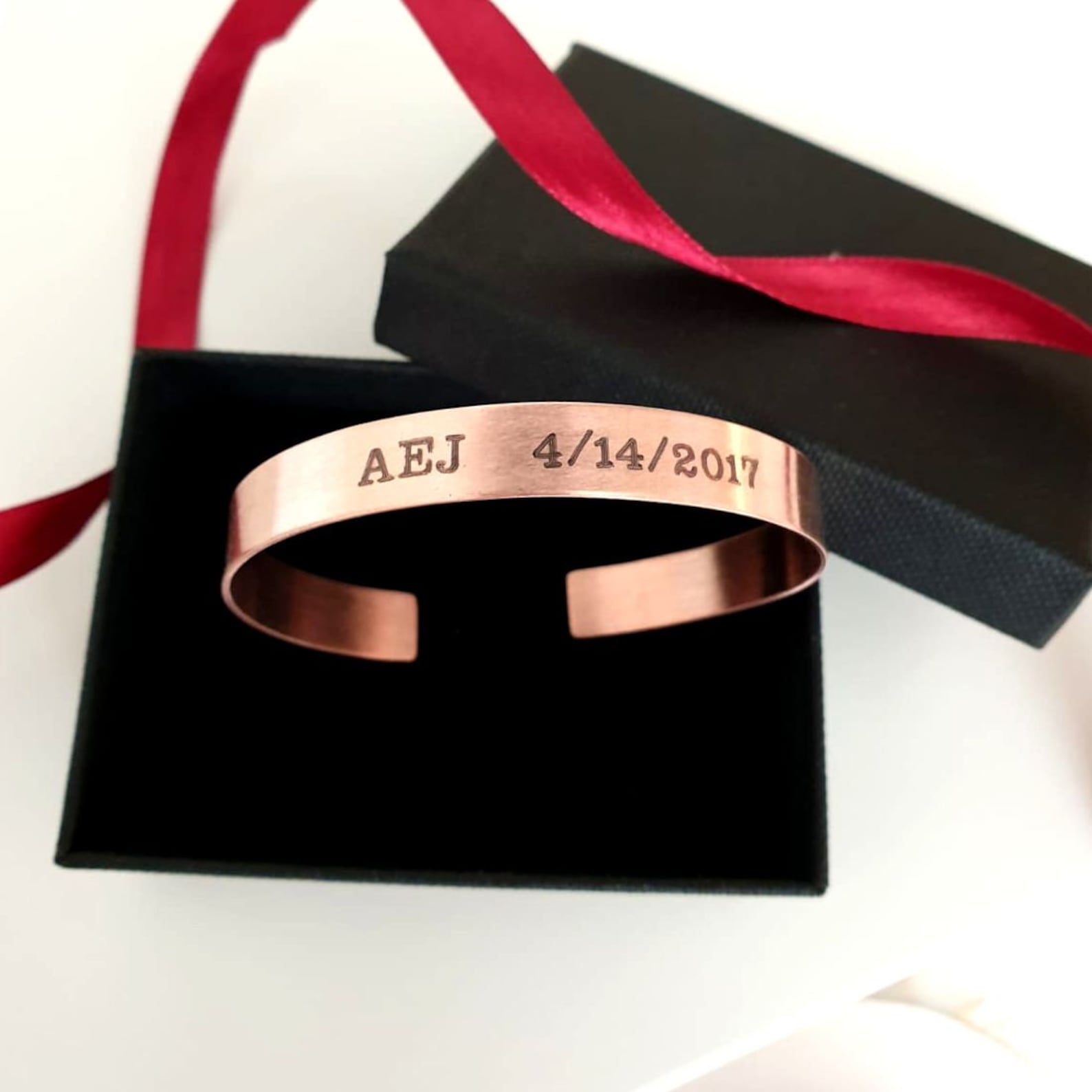 Personalized Mens Cuff Bracelet Engraved Message Memorial Etsy