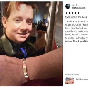 Pulsera conmemorativa militar de oro personalizada, pulsera con la bandera de EE. UU., regalo personalizado para esposo, regalo militar para veteranos, regalo de cumpleaños para hombres. imagen 11