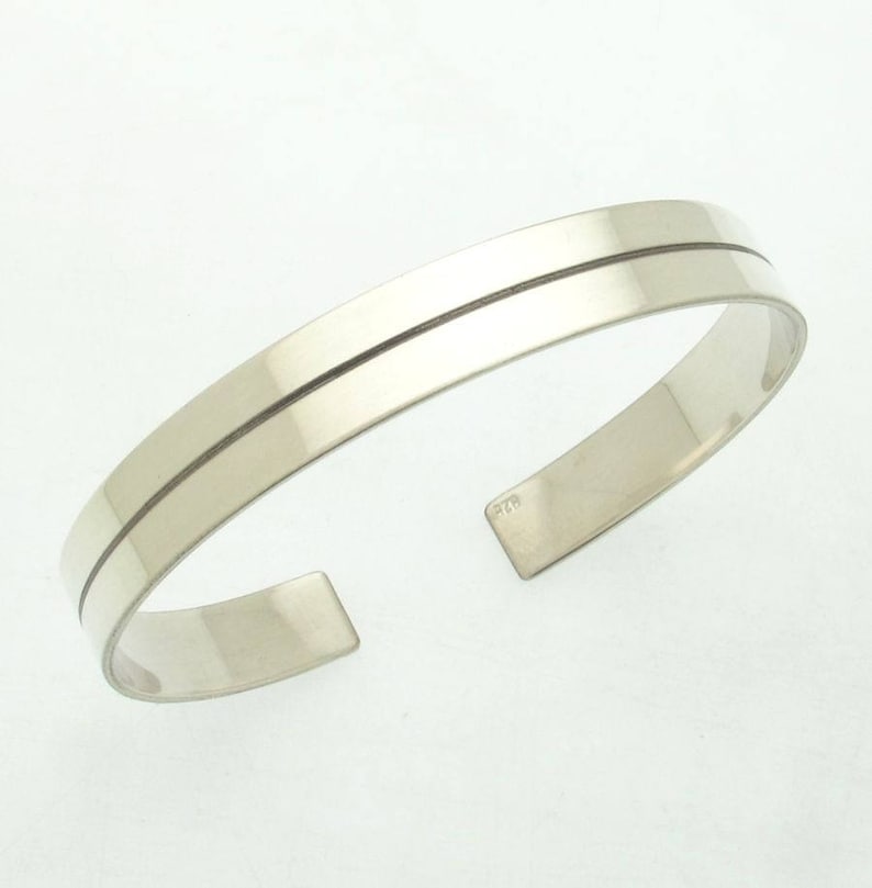 inscription bracelet Silver Mens Cuff Bracelet Personalized Mens Statement Bracelet Inside Engraved Bracelet for Men mens gift bracelet