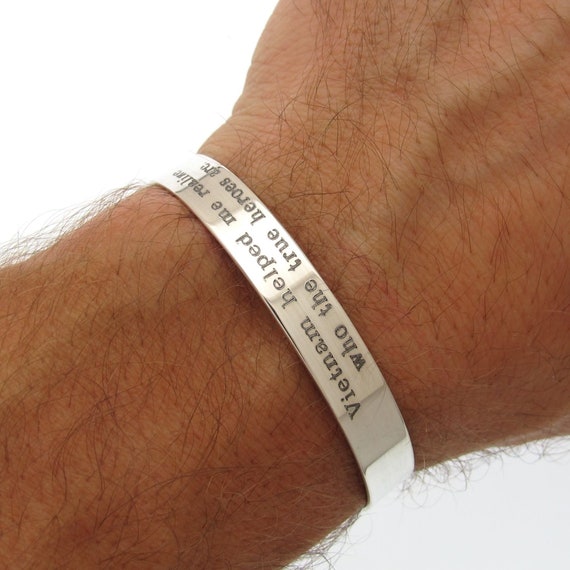 stainless steel pow mia bracelets