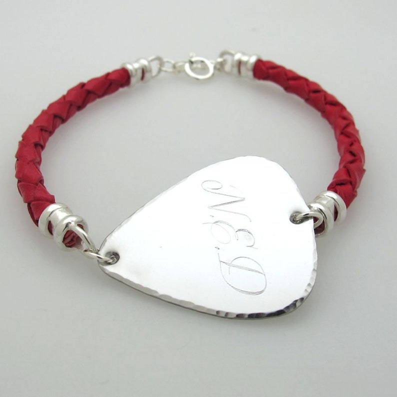 Custom Guitar Pick Bracelet Gift for musician Personalized Etsy