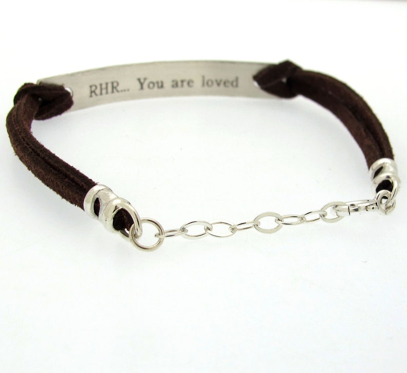 You Are Loved Bracelet for men nephew gift Personalized Leather Bracelet Engraved Mens Bracelet inspirational bracelet Boyfriend Gift
