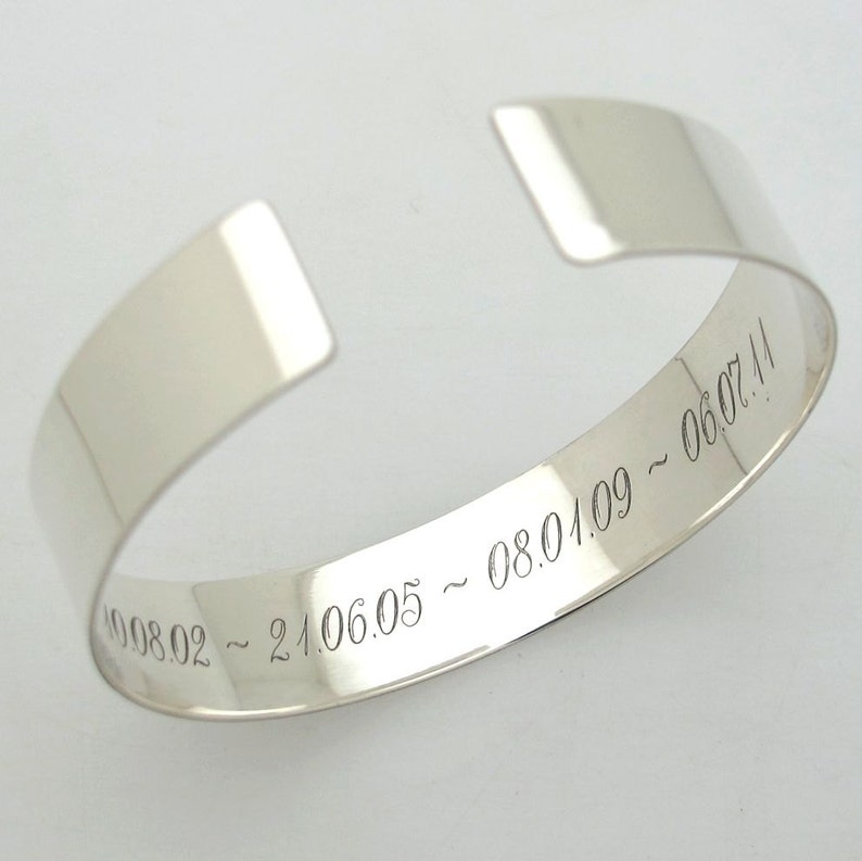 Personalized Cuff Bracelet for Men 925 Sterling Silver Cuff Etsy