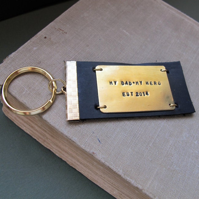 Personalized Leather Keychain. Quote Engraved Mens Keychain Etsy