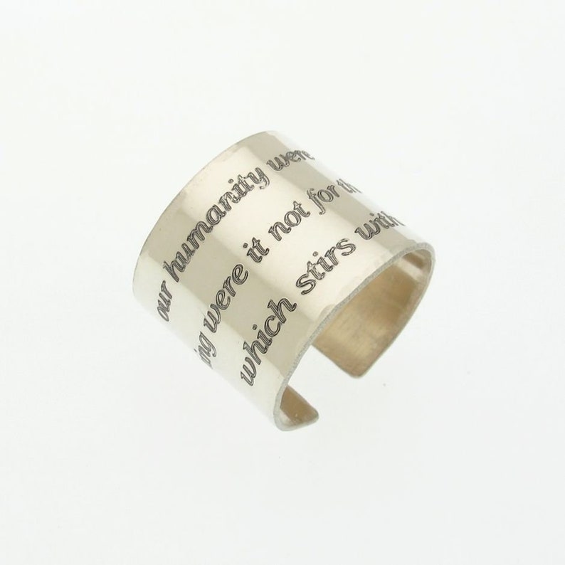 Gift for boyfriend inspirational Ring Engraved Sterling Silver Ring For men Personalized Mens Ring Wide Mens Ring Men Wedding band
