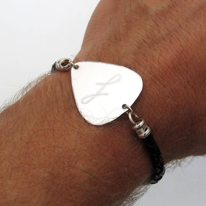 Custom Guitar Pick Bracelet Gift for musician Personalized Etsy