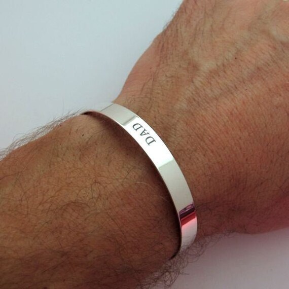 Sterling silver dad bracelet discount