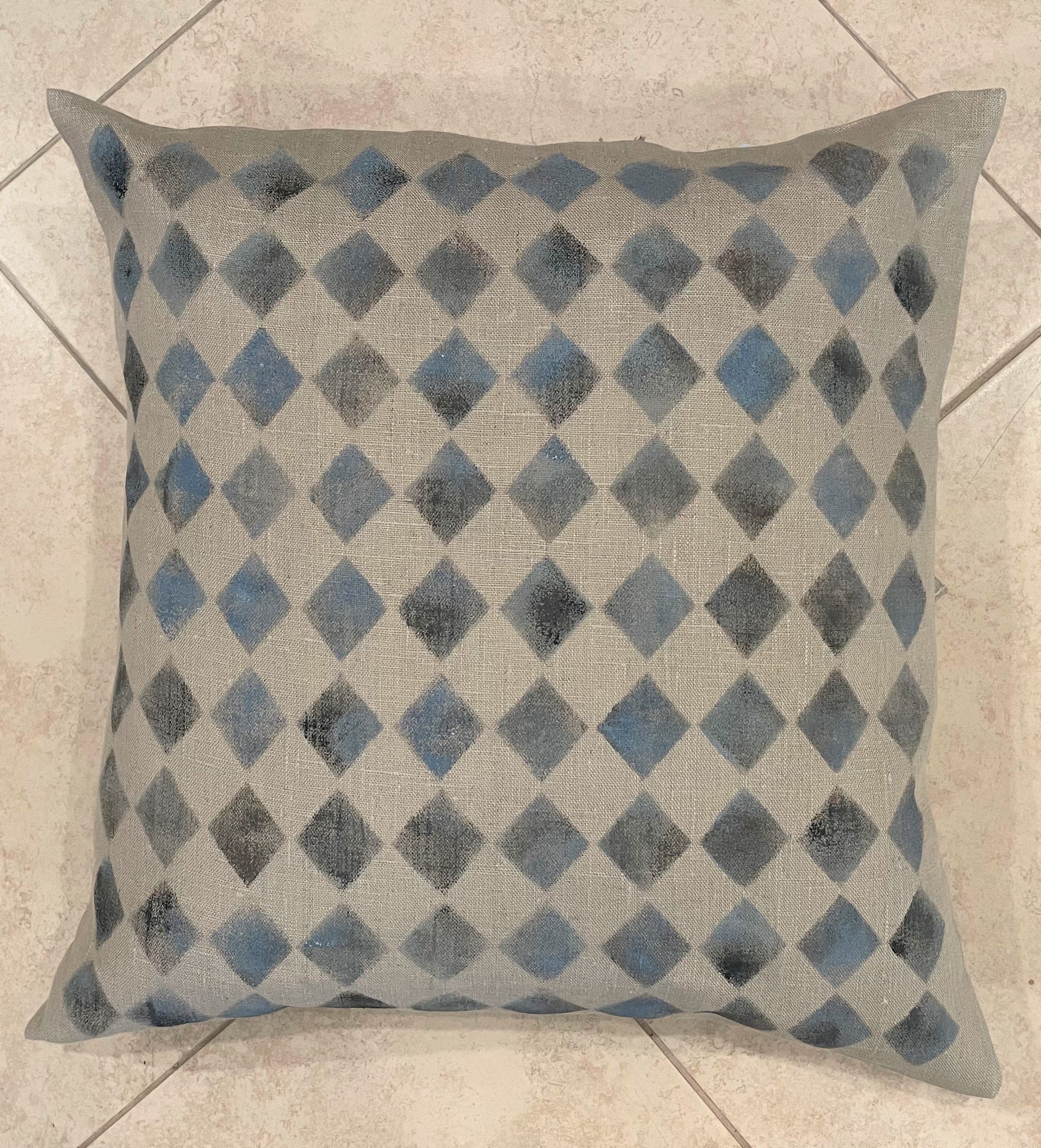 Light Gray and White Pillow Silver Grey Woven Geometric Diamond Pillow  Cover Throw Pillow Designer Grey Pillow 