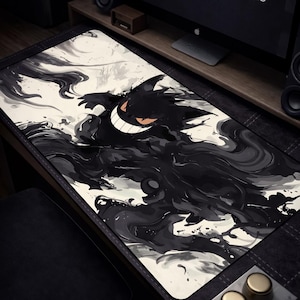 Podkładka pod mysz Gengar – podkładka gamingowa Dark Ink Swirl