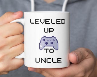 Leveled Up to Uncle Mug, Gamer Pregnancy Announcement Gift