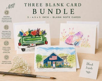 Watercolor Notecard | Blank| Any Occasion Card | Original Watercolor Notecard | Handmade| Gift | Card Bundle | Card | All Occasion
