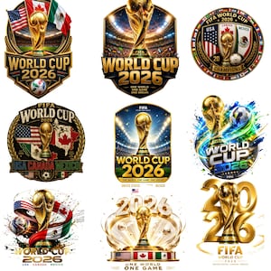 VM 2026 PNG-paket | Fotbollstrofé Clipart, Fan T-shirt Design (Digital Nedladdning)