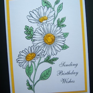 Elegant Daisies Birthday Card