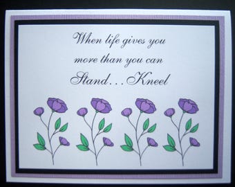Row of Flowers Encouragement Card