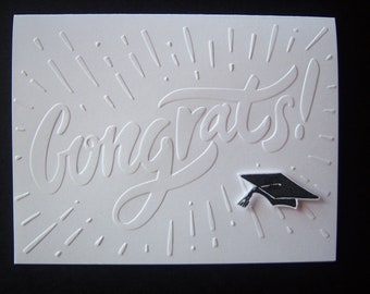 Congrats Embossed Graduation Card