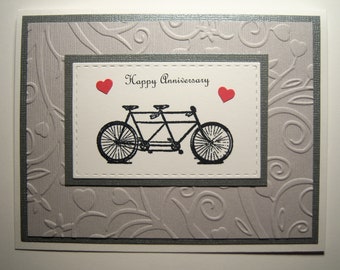 Tandem Bike Anniversary Card