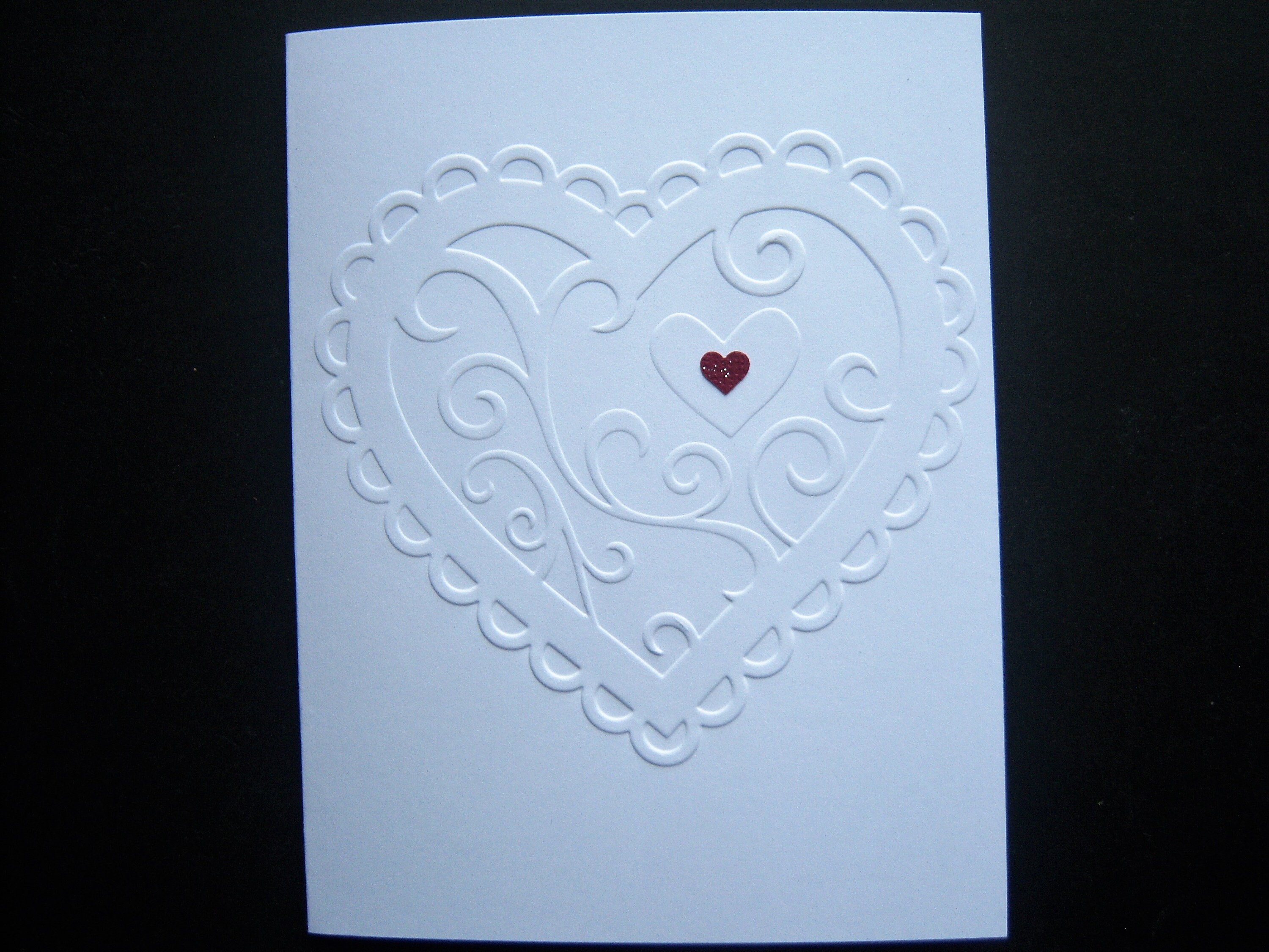 Set of 6 Embossed Lace Heart Valentine Cards - Etsy