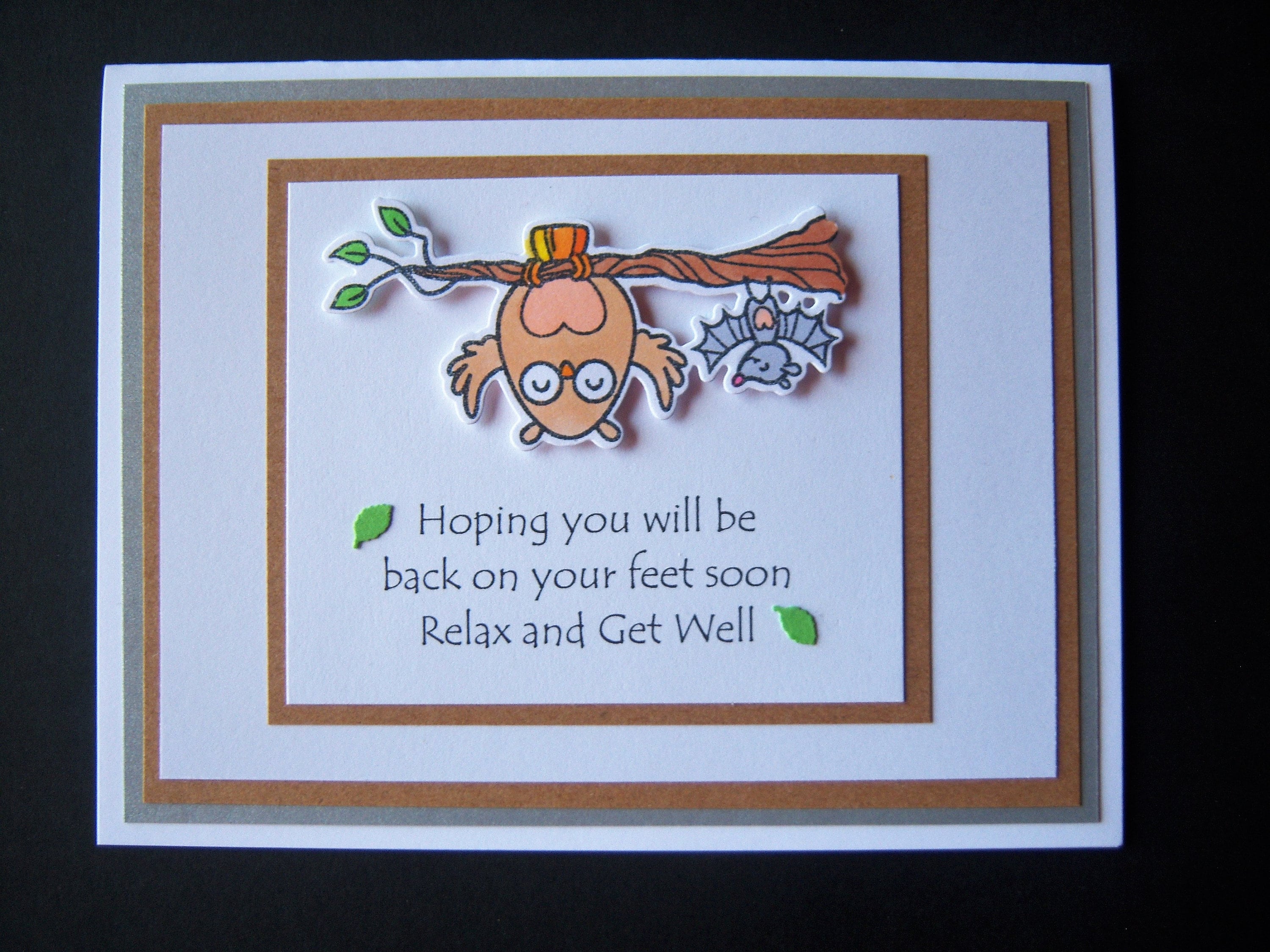Upside Down Owl Get Well Card