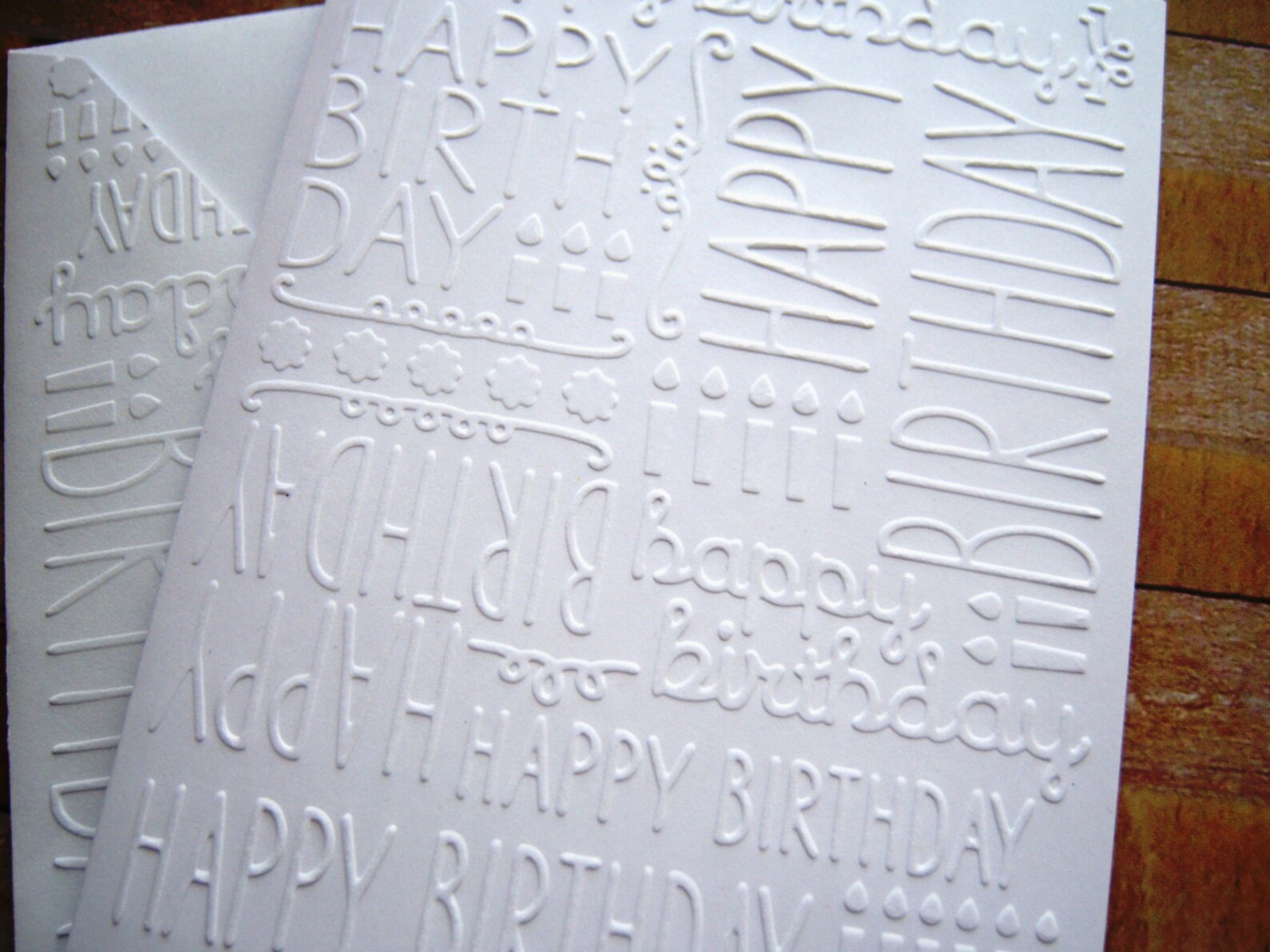 Set of 5 Embossed Birthday Cards - Etsy