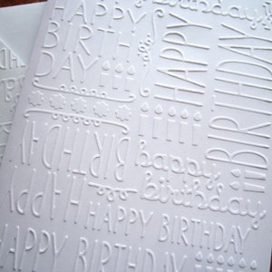 Set of 5 Embossed Birthday Cards - Etsy