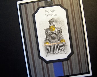 Old Time Train  Birthday Card