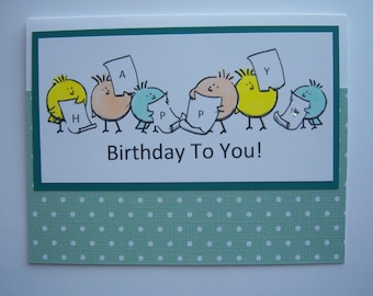 Silly Chicks Birthday Card